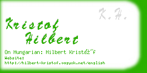 kristof hilbert business card